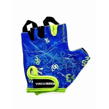 Велоперчатки детские Vinca sport VG 939 child letters, синие
