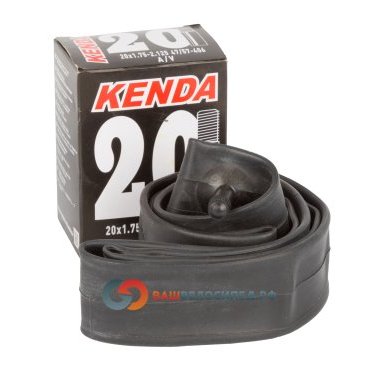 Камера велосипедная KENDA 20х1.75-2.125 (47/57-406), авто ниппель, 5-511307
