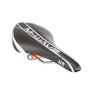 Седло M-WAVE FRITZ, спорт, 298х130мм, направляющие со шкалой, 282г, черно-белое, 5-251030