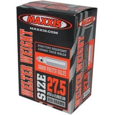 Велокамера Maxxis Welter, 27.5x1.5/1.75, Schreder, 48mm, Weight 0.9mm, автониппель, IB75071200 купить на ЖДБЗ.ру