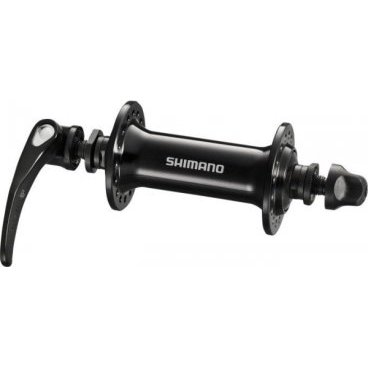 Втулка передняя SHIMANO, RS400, 32 отверстия, эксцентрик QR 133мм, черный, EHBRS400BL