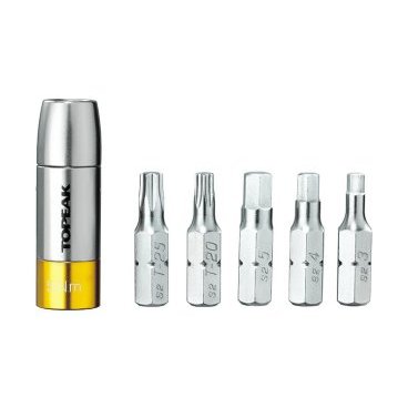 Динамометрическая бита Topeak Nano TorqBit 5, с набором бит-насадок, TT2562