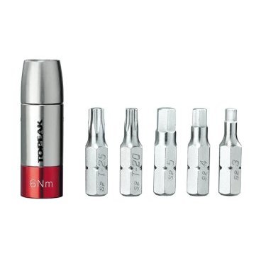 Динамометрическая бита Topeak Nano TorqBit 6, с набором бит-насадок, TT2563
