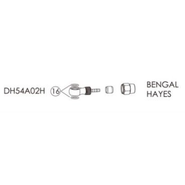 Фиттинги и переходники BENGAL для гидролиний BENGAL, HAYES в блистере, DH54A02H