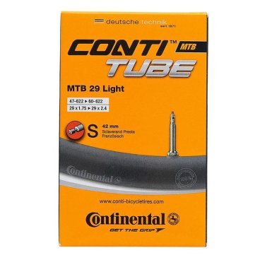 Камера для велосипеда Continental MTB 28/29(47-662/62-662), спортниппель, легкая, 182201