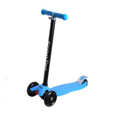 Самокат Sun Color ABEC-7, светящиеся колоса, 4 колеса 120 и 80 мм, до 60 кг, голубой, 00-170072-1
