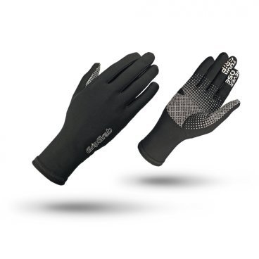Велоперчатки зимние GripGrab Insulator, силиконовые накладки, работют с сенсорными экранами, черный