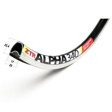 Обод 700 Stans NoTubes ZTR ALPHA 340, 20H, черный, боковая стенка серебристая, RWAP90020