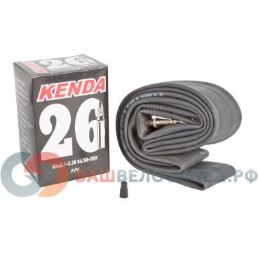 Камера велосипедная KENDA 26, ниппель спорт, широкая, 2,125-2,35, 5-511258