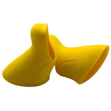 Накладка манетки Hoods for Doubletap Levers, жёлтая от Vamvelosiped