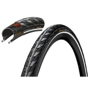 Велопокрышка Continental Contact, полуслик, 28x1.75(47-622), чёрная, 180TPI, 101328