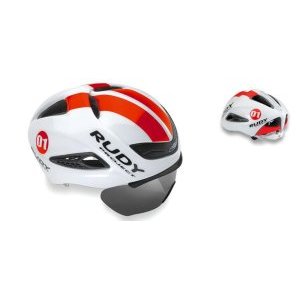 Каска Rudy Project BOOST 01 + визор WHITE - RED FLUO SHINY L