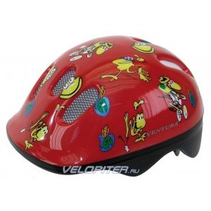 Каска Ventura Лягушки, детская красный 48-52