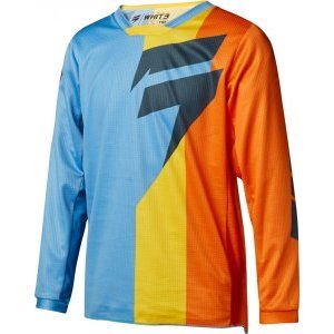 

Велоджерси подростковая Shift White Tarmac Youth Jersey, оранжево-синий 2018