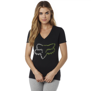 Велофутболка женская Fox Phoenix V Neck SS Tee, черный 2016