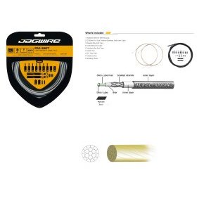 Комплект тросов переключения JAGWIRE Pro Shift Kit с рубашкой, заглушками, крючками, черный, PCK500