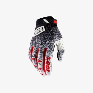 Велоперчатки 100% Ridefit Glove, черно-белый 2018
