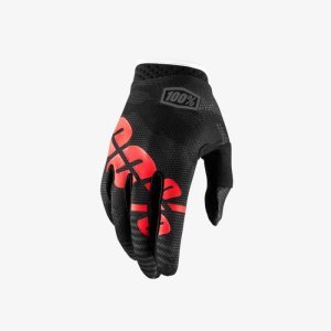 Велоперчатки подростковые 100% ITrack Youth Glove, черный 2018