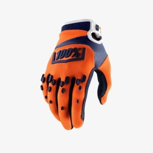 Велоперчатки подростковые 100% Airmatic Youth Glove, оранжево-синий 2018