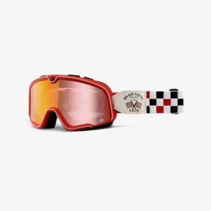 Веломаски 100% Barstow OSFA 2 / Red Mirror Lens, 50002-243-02