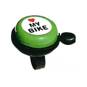 Звонок велосипедный "I LOVE MY BIKE" зелёный, сталь/пластик, BELL-03E