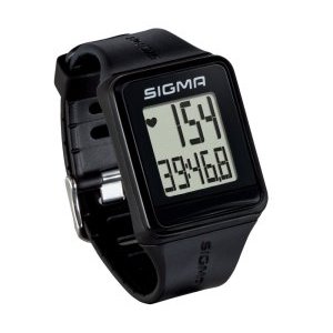 Часы спортивные SIGMA SPORT iD.GO: пульсометр, секундомер, чёрные