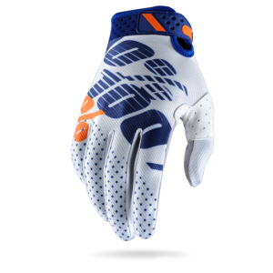 

Велоперчатки 100% Ridefit Glove, бело-синий, 2017