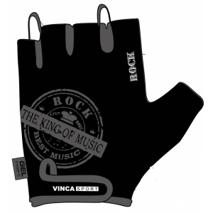 Велоперчатки Vinca Sport VG 871 Rock Music, черный/серый