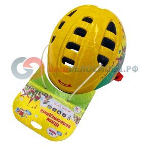 Велошлем детский Vinca Sport VSH 9 travel, желтый, рисунок - город