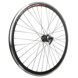 Колесо велосипедное 27,5 переднее, обод двойной алюминиевый, с эксцентриком, цвет черная