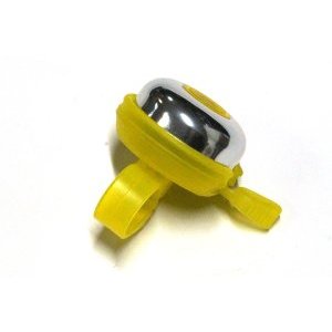Звонок велосипедный JOY KIE 33AD-03 yellow алюминий - пластик база, диаметр 45мм, желтая база