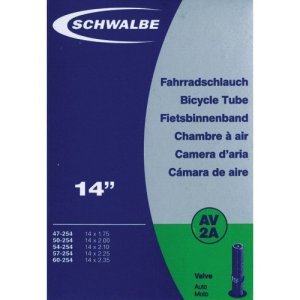 Велокамера Schwalbe AV2A, 14"х1.75-2.35, 47/60-254, Schraeder, 10407510