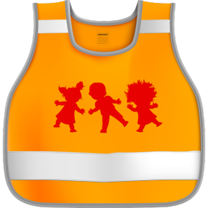Веложилет сигнальный детский, 7-12 лет, р-р 30-34, рост 122-146, дети, оранжевый флуоресцентный, COVA™