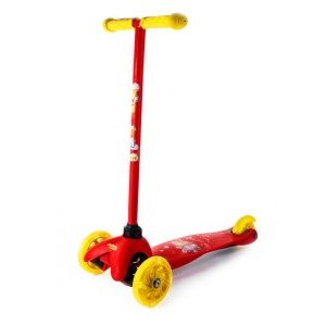 Самокат Vinca Sport, от 3 лет, трёхколёсный, колеса светящиеся, красный, до 35 кг, VSP 8 red Bear & hare