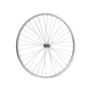 Колесо велосипедное переднее REMERX 26”, обод одинарный, алюминий, 36 спиц, серебро, RWF26s36