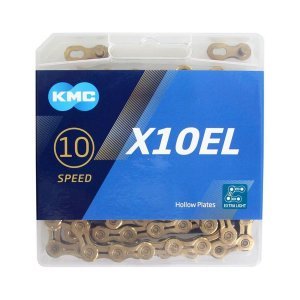 

Цепь велосипедная КМС Х10L GOLD Ti-N, 10 скор, 112 звеньев, 250гр, совместима с Shimano/Campagnolo/SRAM, с замком, 30356