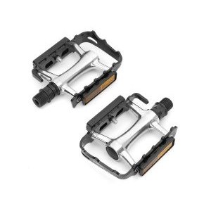 

Велопедали Heng Feng МТВ, алюминиевые, для 20”-28”, 9/16", улучшенный подшипник, черный/серебристый, пара, HF-893