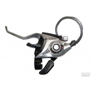 

Ручка переключения скоростей Shimano Tourney ST-EF 51, с тросом L-1800мм, левая, 3 скорости, серебристый, ASTEF51ALSBS