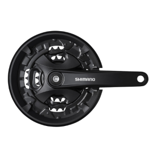 Система шатунов велосипедная SHIMANO Altus, MT101, 175мм, 40/30/22, черный, EFCMT101E002CLB