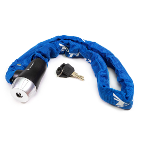 Велосипедный замок TRIX, цепь, на ключ, тканевая-оболочка, 6×1200, голубой, GK105.308 купить на ЖДБЗ.ру
