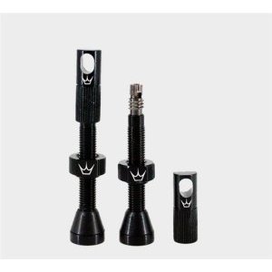 

Ниппель для бескамерных покрышек Peaty's Chris King Tubeless Valves, 42mm, 2 штуки, Black, PTV42-BB-12
