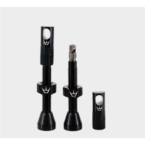 

Ниппель для бескамерных покрышек Peaty's Chris King Tubeless Valves, 60mm, 2 штуки, Black, PTV60-BB-12