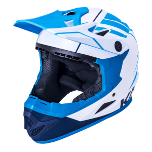 

Шлем велосипедный KALI Zoka, Full Face, DH/BMX, ABS, 6 отверстий, Mat Wht/Blu/Nvy