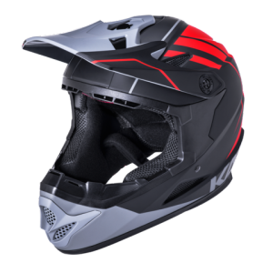Шлем Full Face DH/BMX KALI Zoka YOUTH, 6 отверстий, Mat Blk/Red/Gry (черный-красный-серый), ABS, 02-10620122