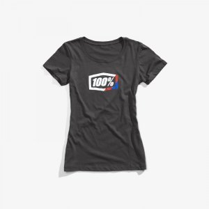 

Велофутболка женская 100% Stripes Womens Tee-Shirt Charcoal 2020