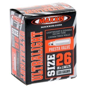 

Камера велосипедная MAXXIS ULTRALIGHT 26X1.50/1.75 0.6 FVSEP48 (O-CA), черный, EIB60064200