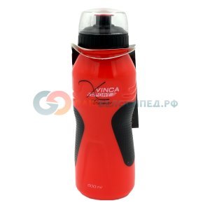 

Фляга велосипедная Vinca sport, с защитой от пыли, красная, VSB 39 red