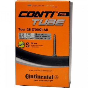 

Камера велосипедная Continental Tour 28", 32-622 / 47-622, S60, спортниппель, 0182041