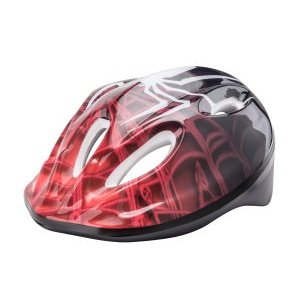 Шлем велосипедный детский Stels MV-5-2, красно-чёрный паук купить на ЖДБЗ.ру