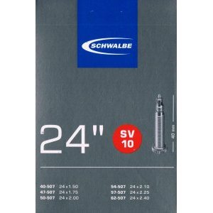 

Велокамера Schwalbe SV10, 24"х1.50-2.50, Presta 40mm, 10421313